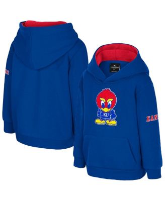 Colosseum - Toddler Royal Kansas Jayhawks Big Logo Volume Fleece Pullover Hoodie