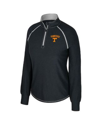 Women's Black Tennessee Volunteers Bikram Raglan Quarter-Zip Sweatshirt