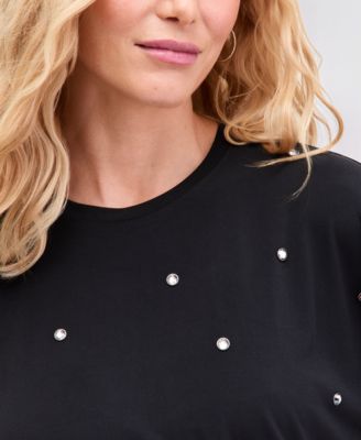 Women's Embellished Crewneck Tee, Macy's Exclusive