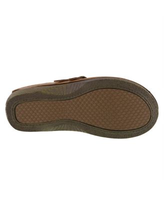 Happy Multi-Strap Leather Slip-On Clogs with Buckle Detail and Removable Insole