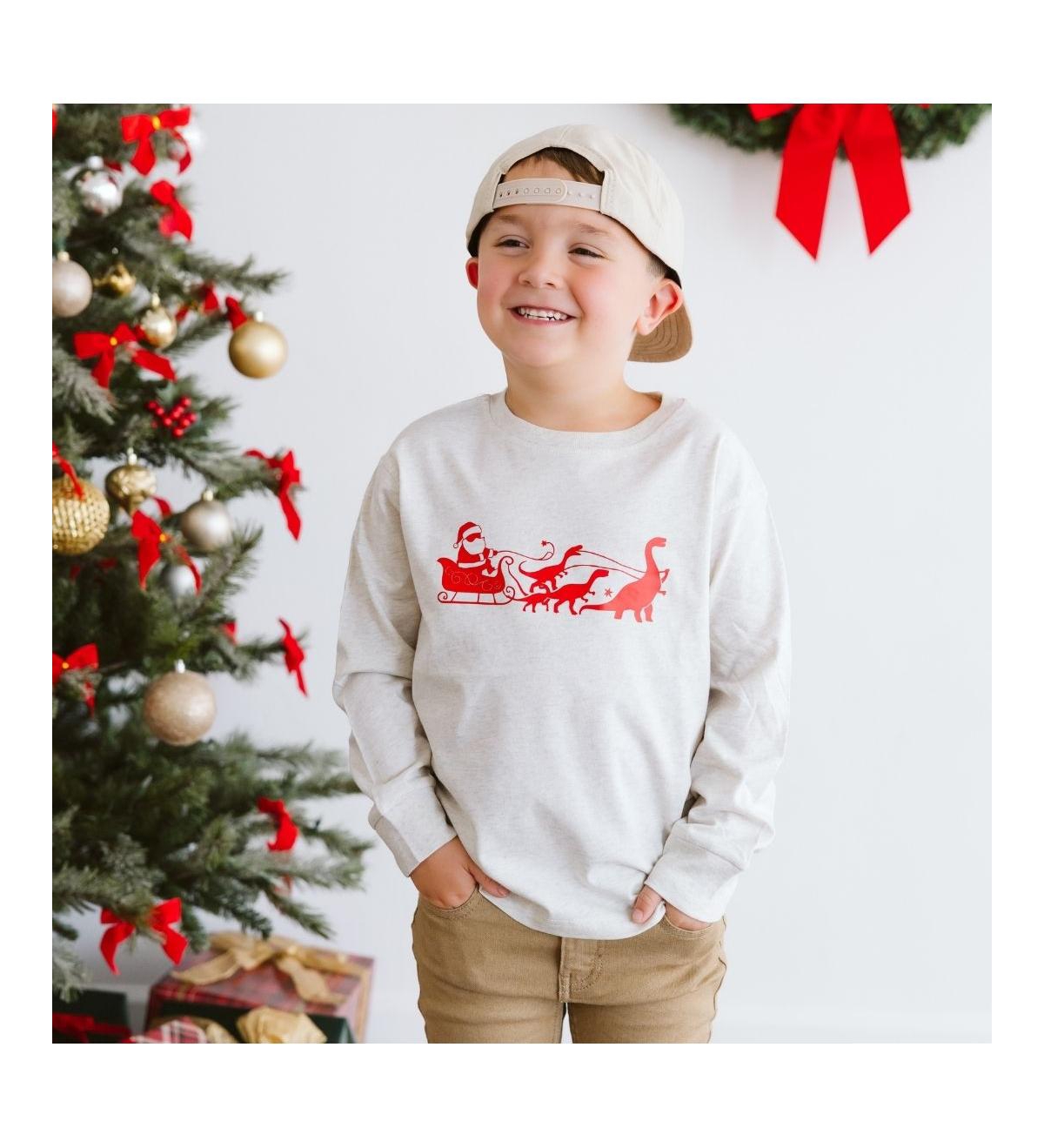 Sweet Wink Toddler Boys Dino Christmas Long Sleeve Shirt
