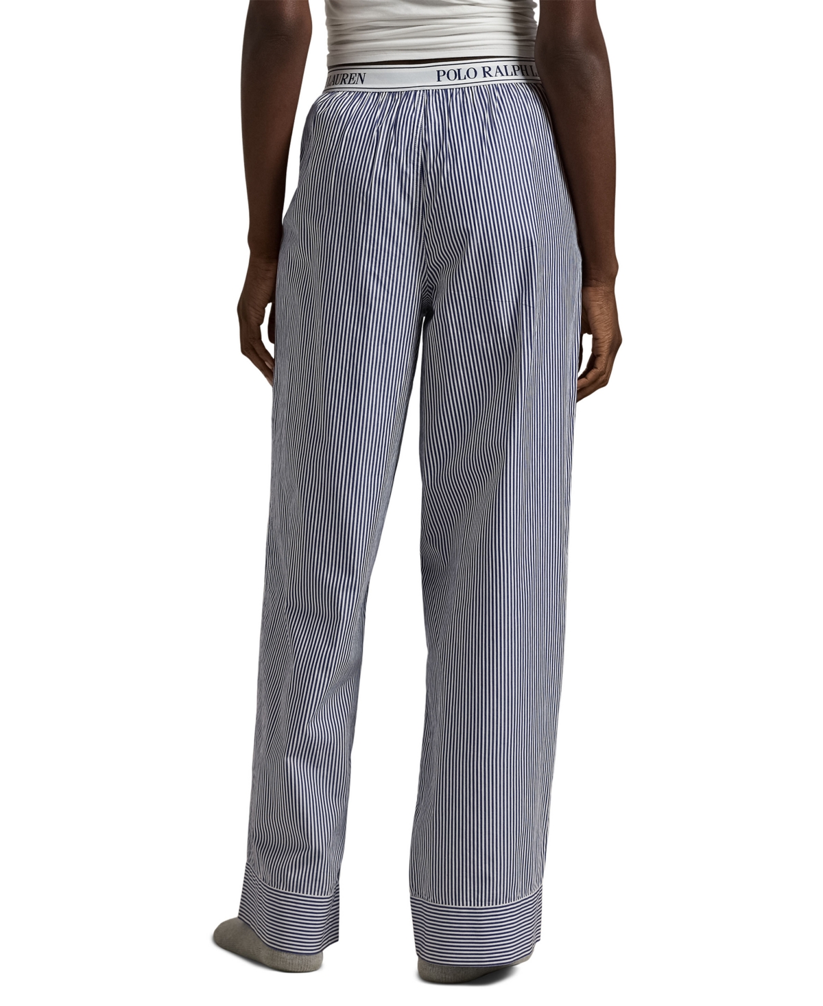 Polo Ralph Lauren Women's Logo Elastic Mid Rise Striped Sleep Pants
