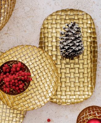 Rufolo Basketweave Large Rectangular Tray