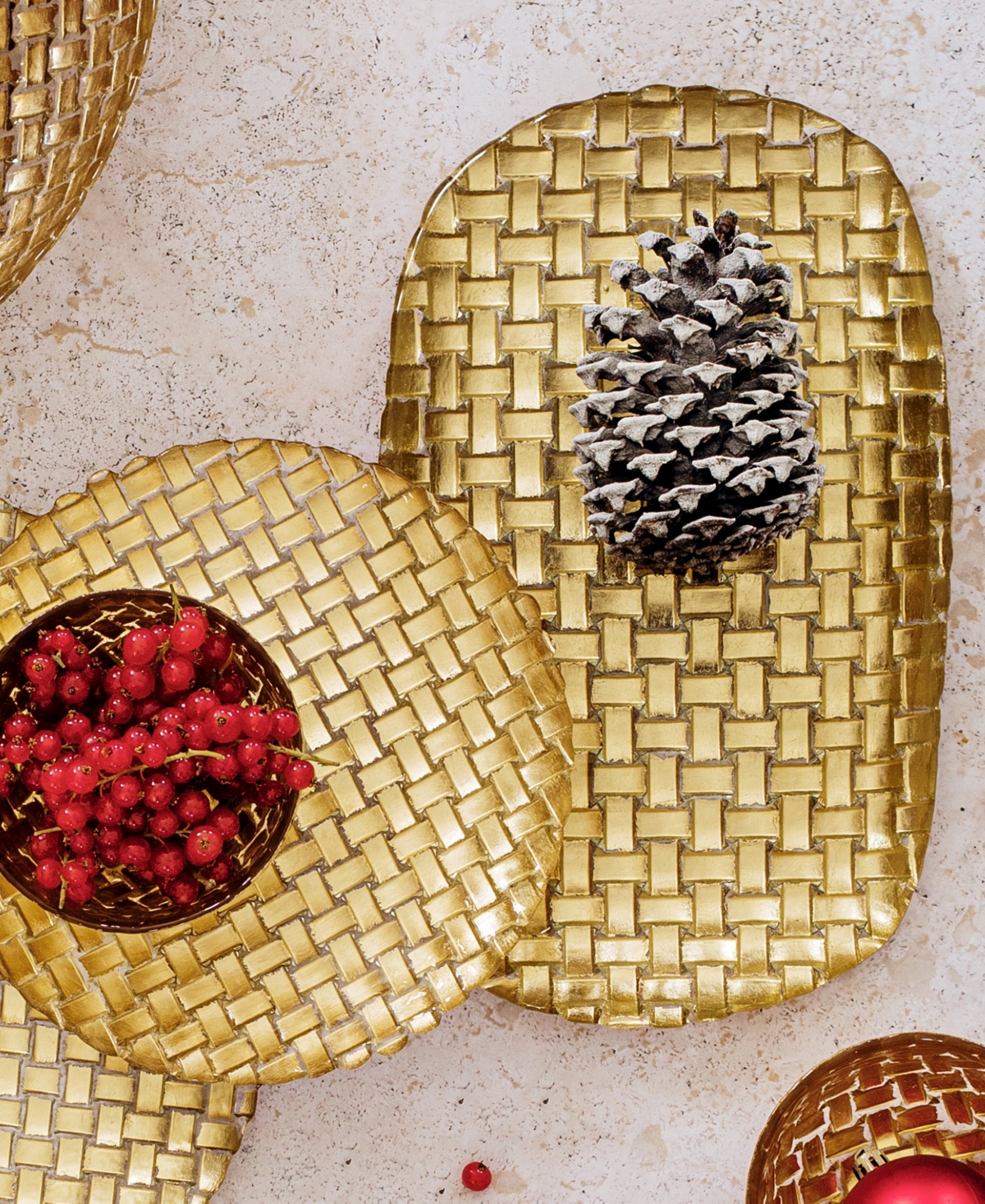 Vietri Rufolo Basketweave Large Rectangular Tray