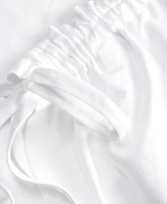 Women's Cap-Sleeve Drawstring-Hem Cotton T-Shirt