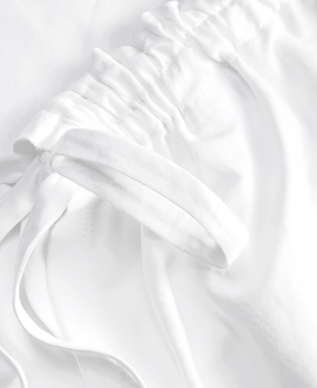 Inc International Concepts Women's Printed Drawstring-side Top, Macy's Exclusive In White