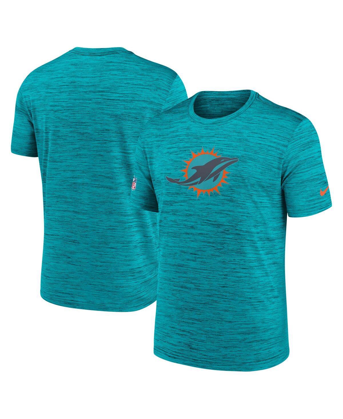 Nike Men's Turbo Green Miami Dolphins 2025 Rivalries Collection Sideline Velocity Dri-fit T-shirt In Blue