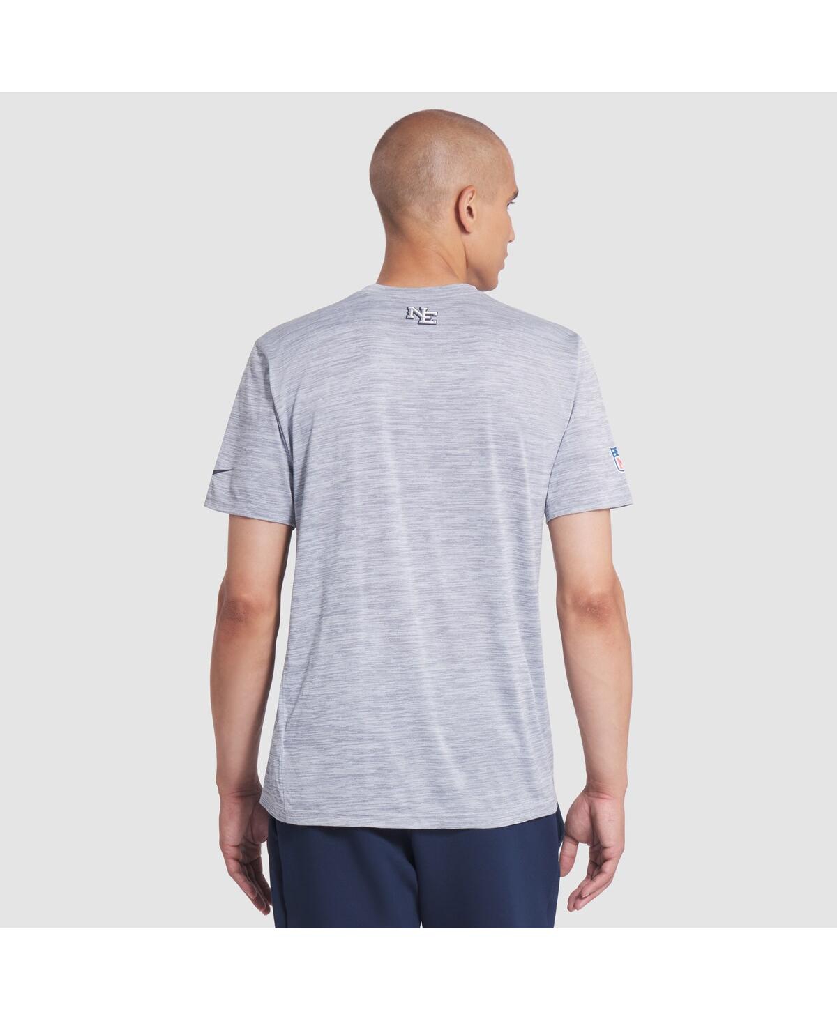 Nike Men's Silver New England Patriots 2025 Rivalries Collection Sideline Velocity Dri-fit T-shirt In Blue