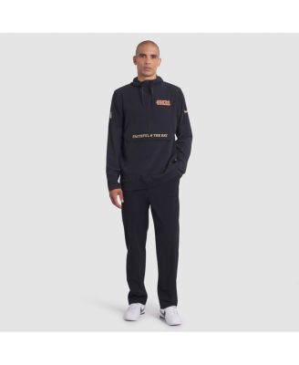 Men's Black San Francisco 49ers 2025 Rivalries Collection Sideline Anorak Half-Zip Hoodie Jacket