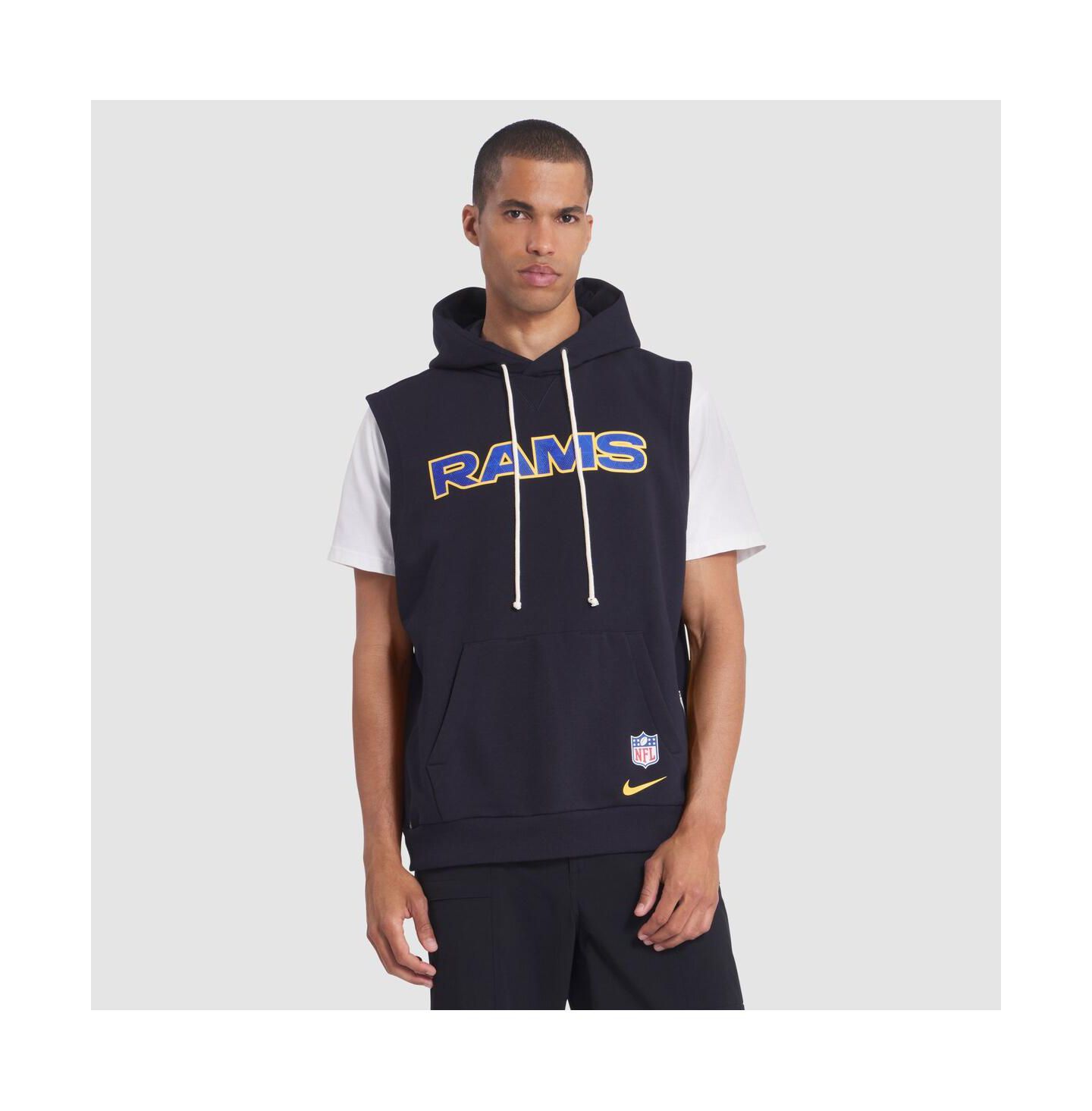 Мужское худи Nike Midnight Blue Los Angeles Rams 2025 Rivalries Collection Standard Issue Sideline Dri-FIT Sleeveless — фото 1