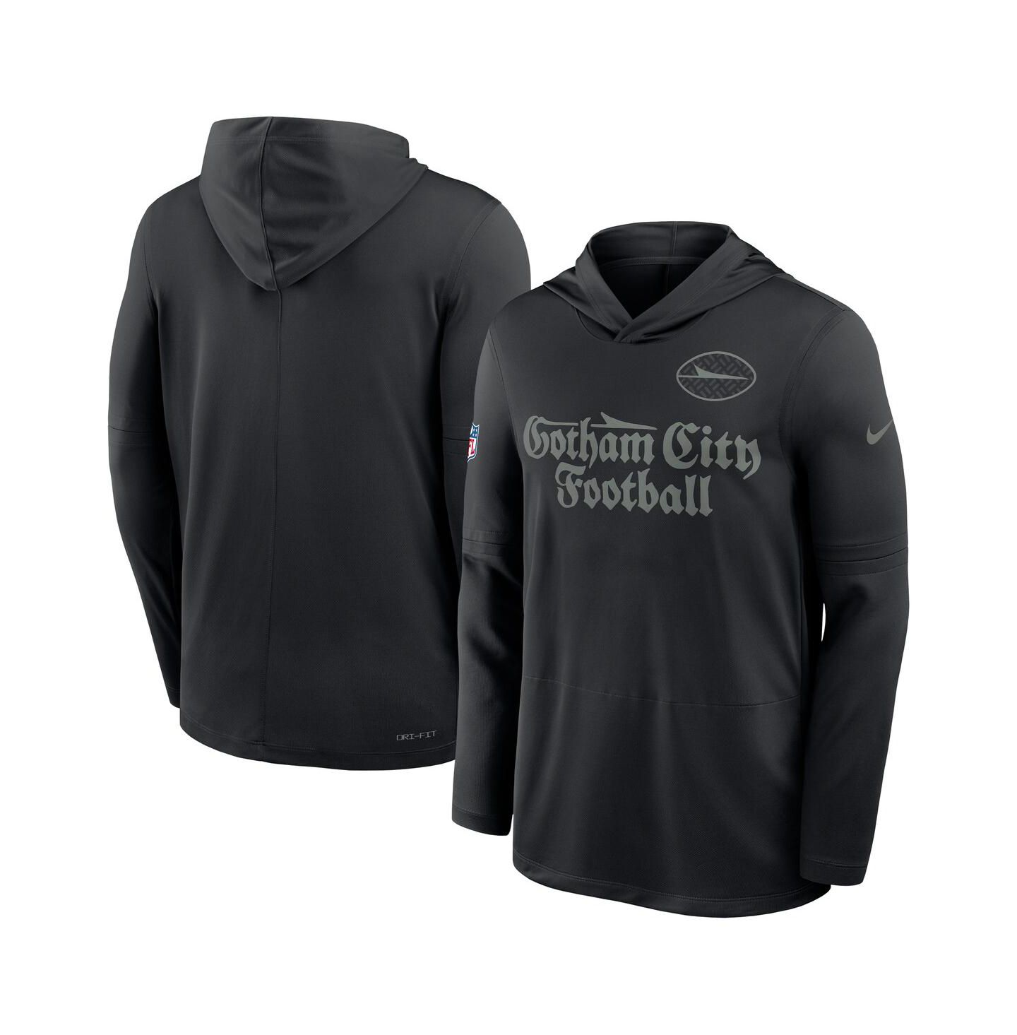 Мужское худи Nike Black New York Jets 2025 Rivalries Collection Sideline Dri-FIT Long Sleeve T-Shirt — фото 1