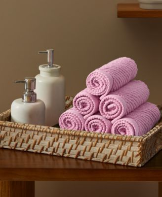 Diagonal Ribbed Cotton 6-Pc. Towel Set