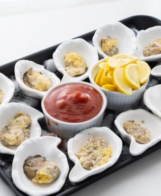 Ceramic Oyster Shells, Set of 2