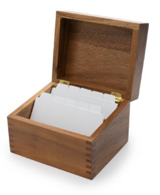 Acacia 7.25" Recipe Box