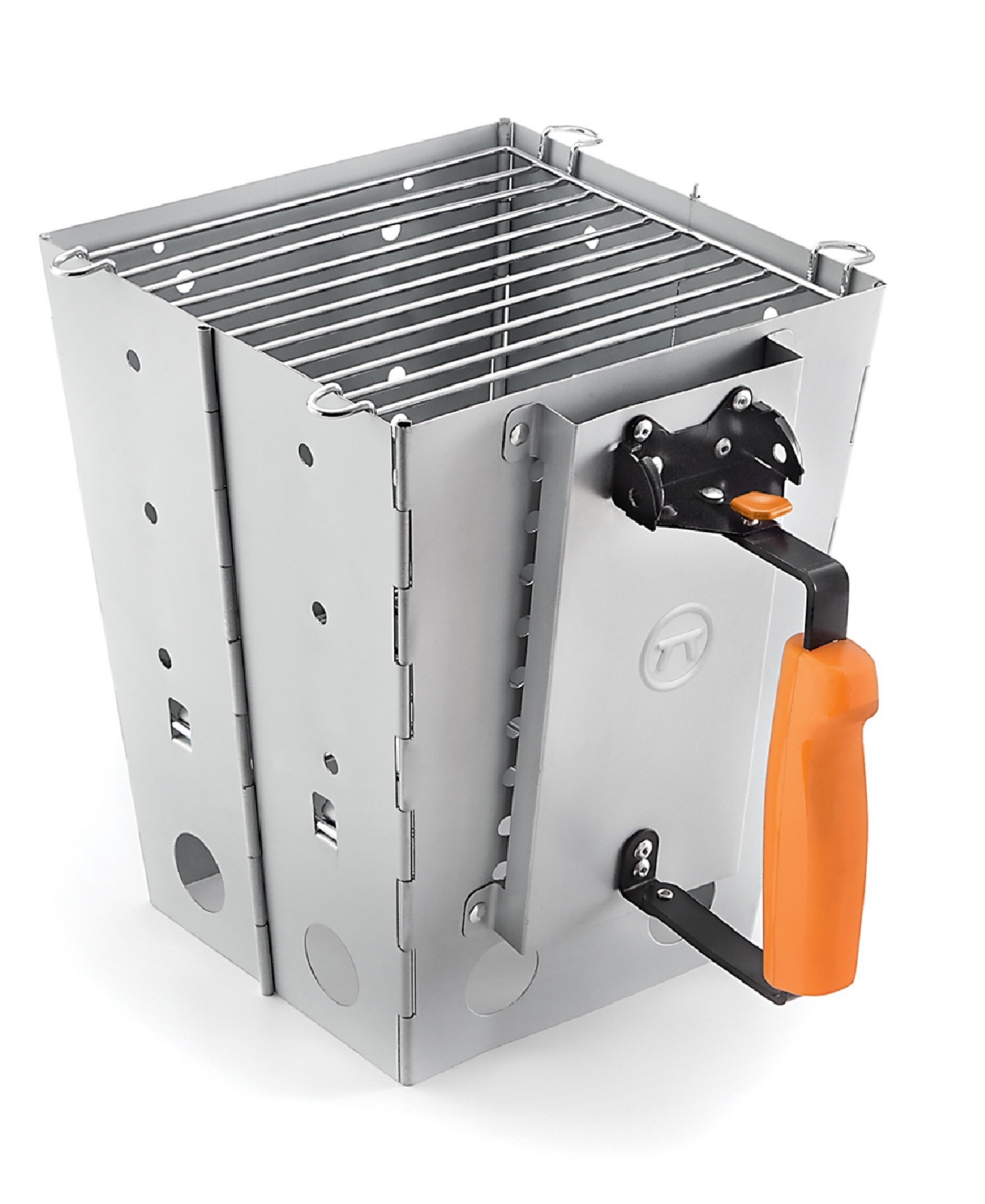 Outset Collapsible Camping 13" Chimney Grill Starter In Silver