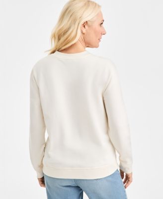 Women's Embroidered Crew Sweatshirt, Macy's Exclusive