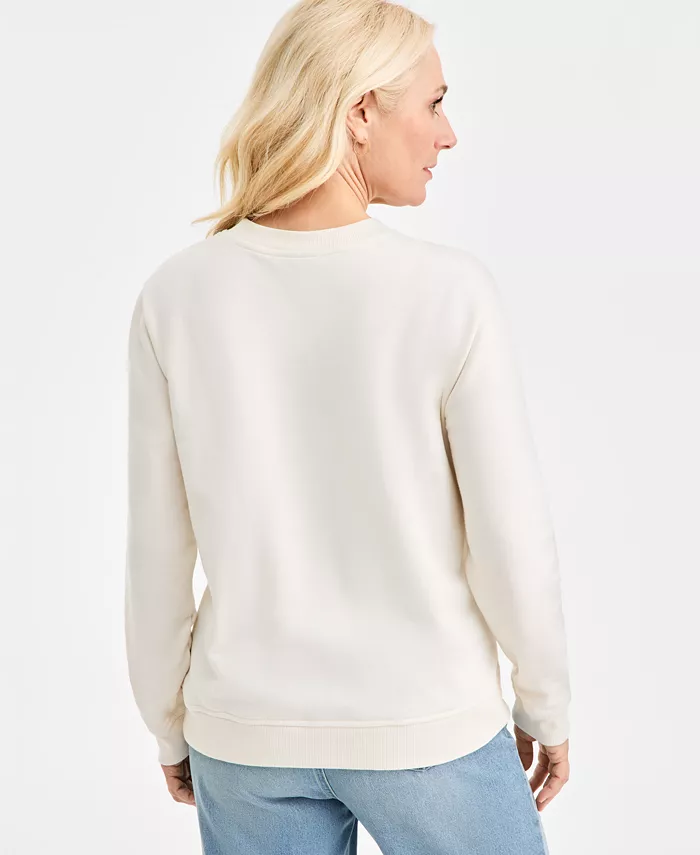Women's Embroidered Crew Sweatshirt - thumbnail 6