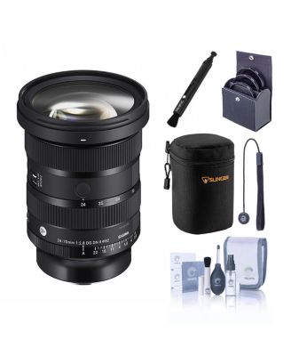24-70mm f/2.8 DG DN II Art Lens for L Mount, Bundle with 82mm Filter Kit, Soft Lens Case, Lens Cleaner, Lens Cap Tether and Cleaning Kit