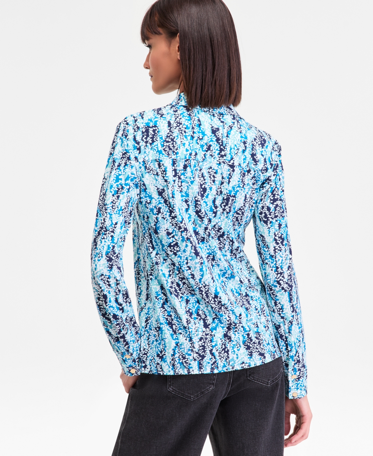 I.n.c. International Concepts Women's Printed Utility Top, Macy's Exclusive