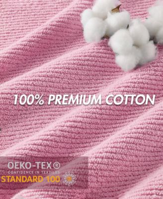 Diagonal Ribbed Cotton 4-Pc. Hand Towel Set