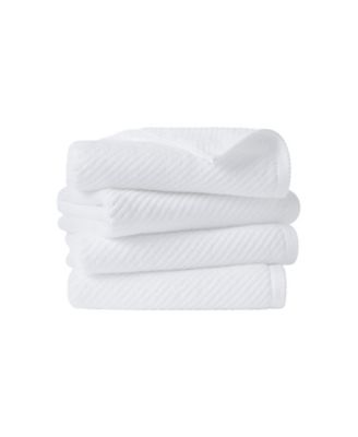 Diagonal Ribbed Cotton 4-Pc. Hand Towel Set