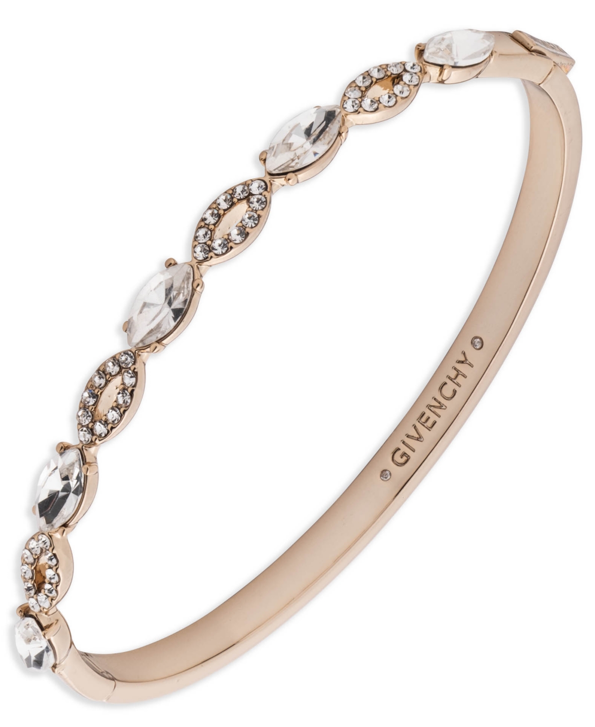 Givenchy Crystal Stone Gold-tone Bangle Bracelet In Gold