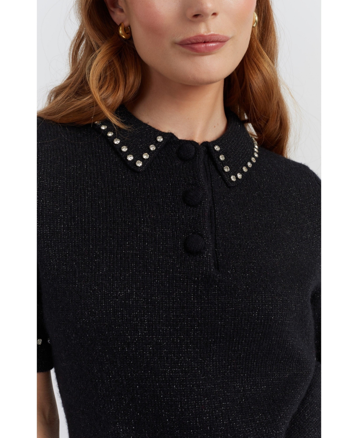 Chinti & Parker Women's Laura Whitmore Diamonte Polo Top