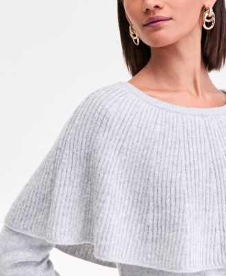 Women's Long Sleeve Cape Sweater, Macy's Exclusive