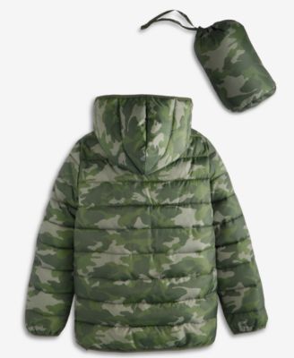 Boys' 5-20 Solid Packable Long-Sleeve Jacket