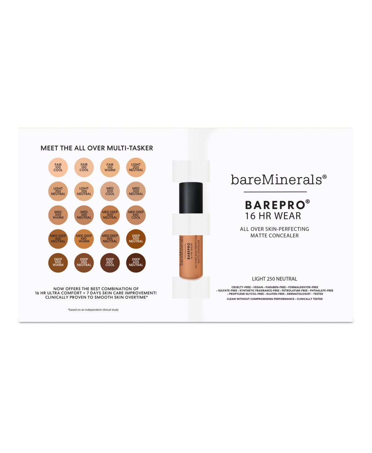 Bareminerals Choose Your Free Barepro Matte Concealer Deluxe Mini With A $50  Purchase In Transparent
