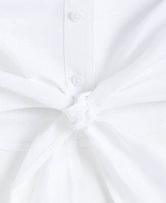 Women's Tie-Front Button-Up Blouse, Macy's Exclusive