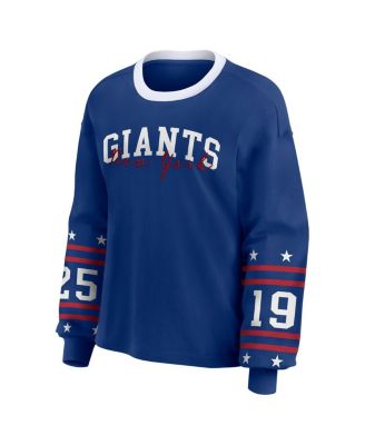 Women's Royal New York Giants Sport Long-Sleeve T-Shirt