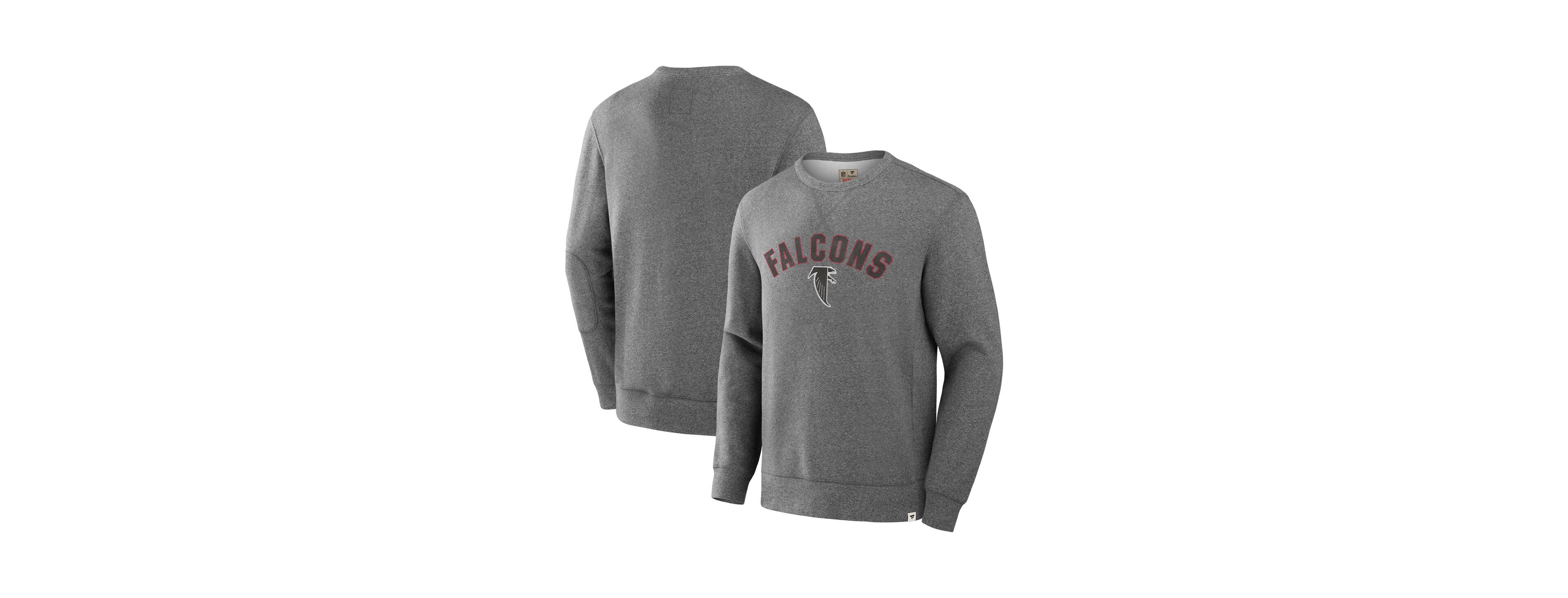 Fanatics Men's Heather Gray Atlanta Falcons Loop Terry Pullover Sweatshirt