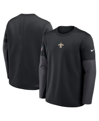 Men's Black New Orleans Saints Sideline Coach Therma-FIT Long Sleeve T-Shirt