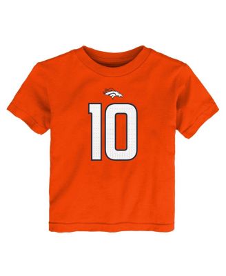 Toddler Bo Nix Orange Denver Broncos Player Name Number T-Shirt