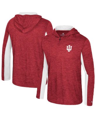 Colosseum - Men's Crimson Indiana Hoosiers Always Sunny Quarter-Zip Hoodie
