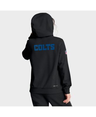 Women's Black Indianapolis Colts Alternate Logo Sideline Standard Issue Dri-FIT Hoodie
