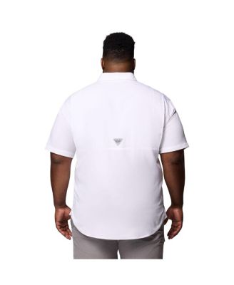 Men's White Tennessee Volunteers Big Tall Tamiami Omni-Shade Button-Down Shirt