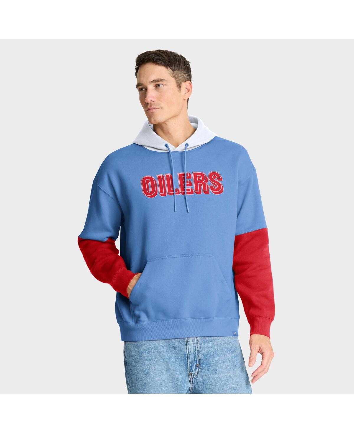 Fanatics Men's Light Blue Tennessee Titans Helmet Retro Pullover Hoodie