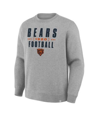Men's Heather Gray Chicago Bears Powerful Throw Legacy Pullover Sweatshirt