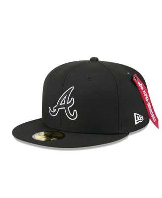 x Alpha Industries Men's Black Atlanta Braves 59FIFTY Fitted Hat