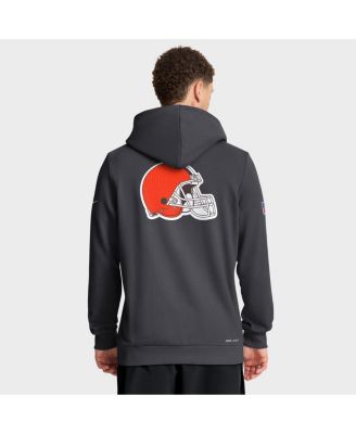 Men's Anthracite Cleveland Browns Sideline Standard Issue Utility Player Dri-FIT Full-Zip Hoodie