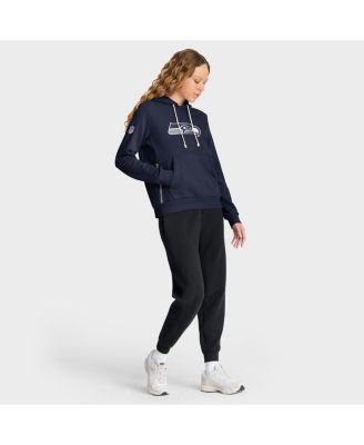 Women's College Navy Seattle Seahawks Sideline Standard Issue&nbsp;Initial Home&nbsp;Dri-FIT Hoodie