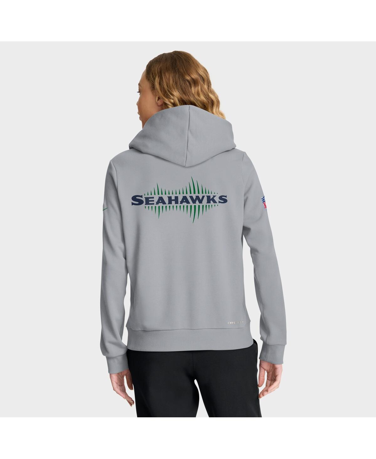 Nike Women's Wolf Gray Seattle Seahawks 2025 Rivalries Collection Standard Issue Sideline Dri-fit Hoodie In Gray