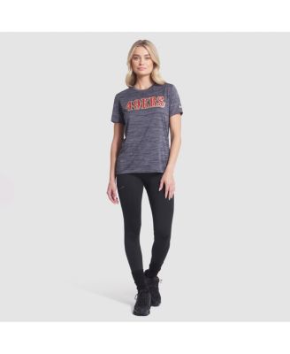 Women's Heather Charcoal San Francisco 49ers 2025 Rivalries Collection Sideline Velocity Dri-FIT T-Shirt