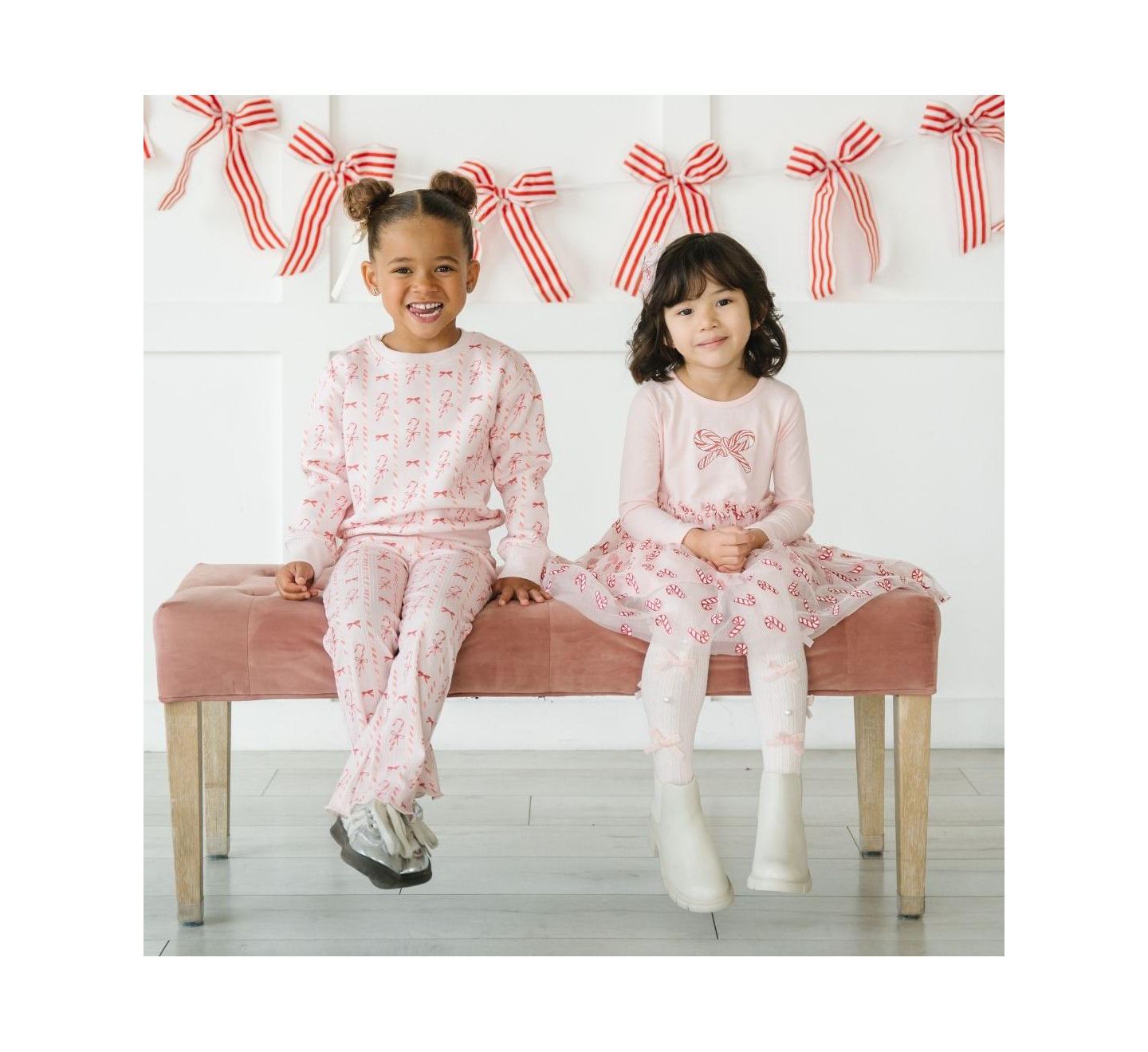 Толстовка Sweet Wink Candy Cane Lane Christmas для девочек-малышей, цвет: Розовый — фото 2