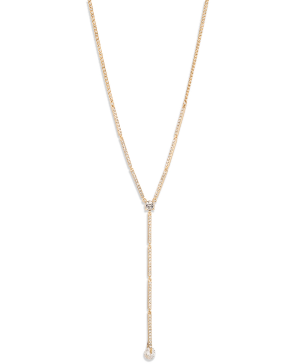 Givenchy Cubic Zirconia Crystal Gold-tone Long Y Necklace