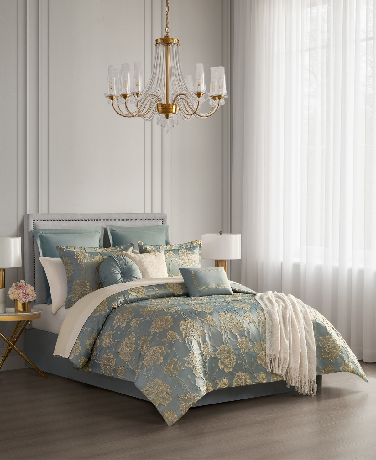 Mytex Avignon Floral Jacquard 14-Pc. Comforter Set