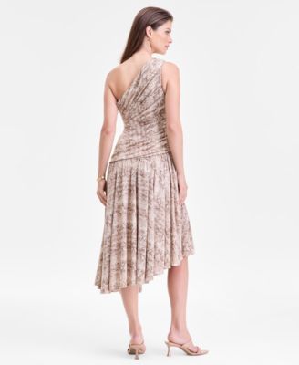 Women's One-Shoulder Ruched Asymmetrical Dress, Macy's Exclusive