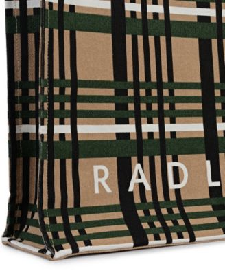 Check Medium Open Top Tote Bag